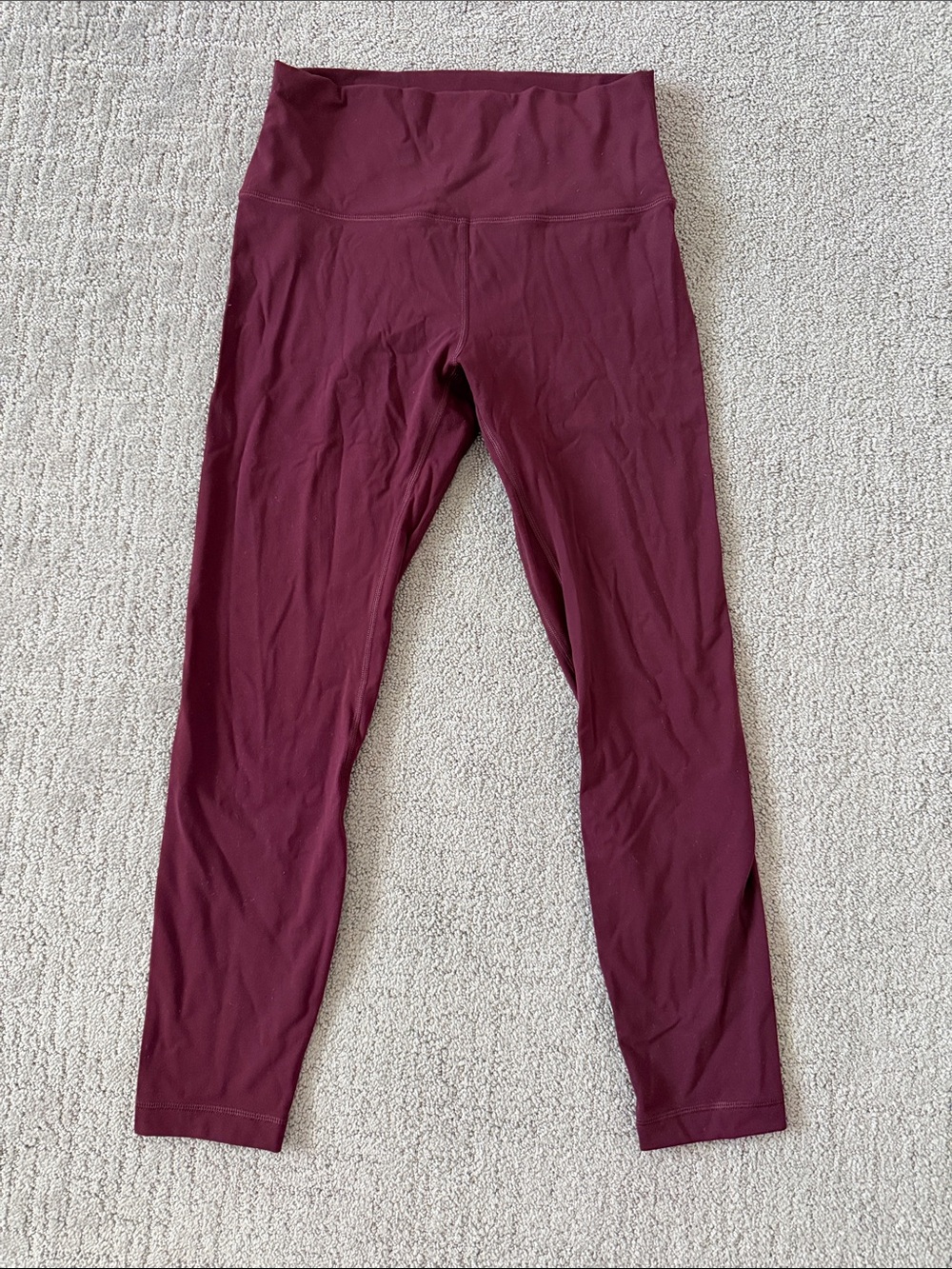 Girls' High-Waist Wine Leggings
